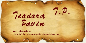 Teodora Pavin vizit kartica